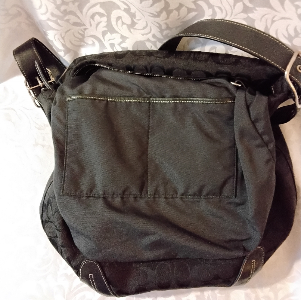 Coach Vintage Signature Black XL Hobo Duffle Bag-6083 - Picture 5 of 8